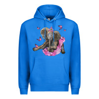 True Royal baby elephant with tutu Premium Hoodie - LillyAllenDesigns