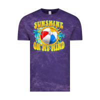 Cloud Purple Sunshine on my mind Vintage Tee - FaDigitalArtStudio