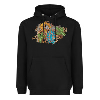 Black horseshoe leopard gemstone cactus patch Heavyweight Hoodie - AdoDesignShop
