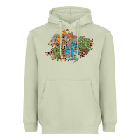 Matcha horseshoe leopard gemstone cactus patch Heavyweight Hoodie - AdoDesignShop