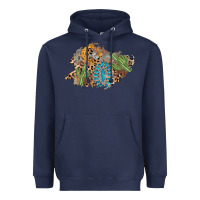 Navy horseshoe leopard gemstone cactus patch Heavyweight Hoodie - AdoDesignShop