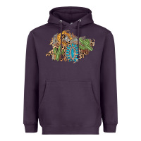 Plum horseshoe leopard gemstone cactus patch Heavyweight Hoodie - AdoDesignShop