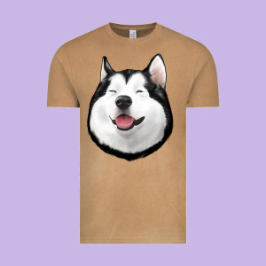 Husky Vintage Tee Designed By Jasminsmagicworld
