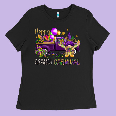 Happy Mardi Carnival With Truck Ladies Tee Designed By Howdyjamesfarm
