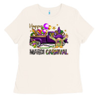 Bone Happy Mardi carnival with truck Ladies Tee - HowdyJamesFarm