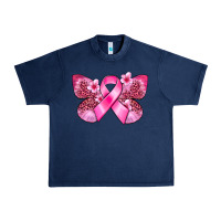 Navy Cancer butterfly Urban Heavy Tee - FaDigitalArtStudio
