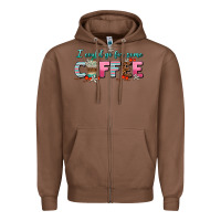 Chestnut i could go for some coffee Zipper Hoodie - AdoDesignShop