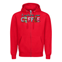 Red i could go for some coffee Zipper Hoodie - AdoDesignShop