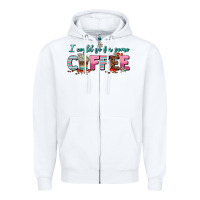 White i could go for some coffee Zipper Hoodie - AdoDesignShop