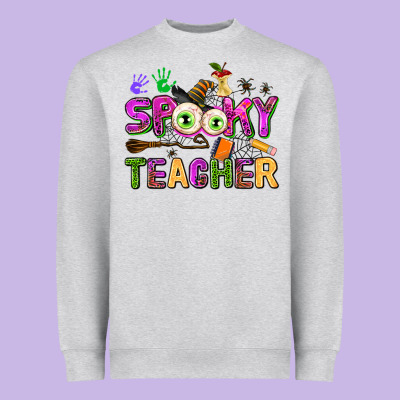 Spooky Teacher Heavyweight Sweatshirt Designed By Adodesignshop