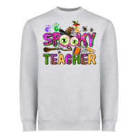 Heather Grey spooky teacher Heavyweight Sweatshirt - AdoDesignShop