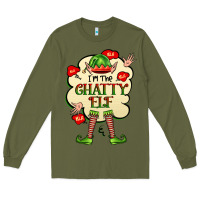 Army Green im the chatty elf Long Sleeve Tee - FaDigitalArtStudio