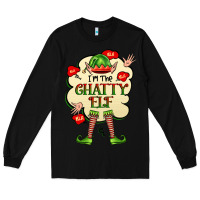 Black im the chatty elf Long Sleeve Tee - FaDigitalArtStudio