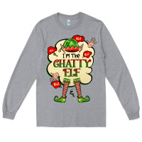 Heather Grey im the chatty elf Long Sleeve Tee - FaDigitalArtStudio