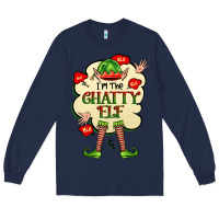 Navy im the chatty elf Long Sleeve Tee - FaDigitalArtStudio
