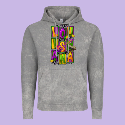Mardi Gras Louisiana Vintage Hoodie Designed By Fadigitalartstudio