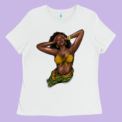 Black Woman Ladies Tee Designed By Howdyjamesfarm
