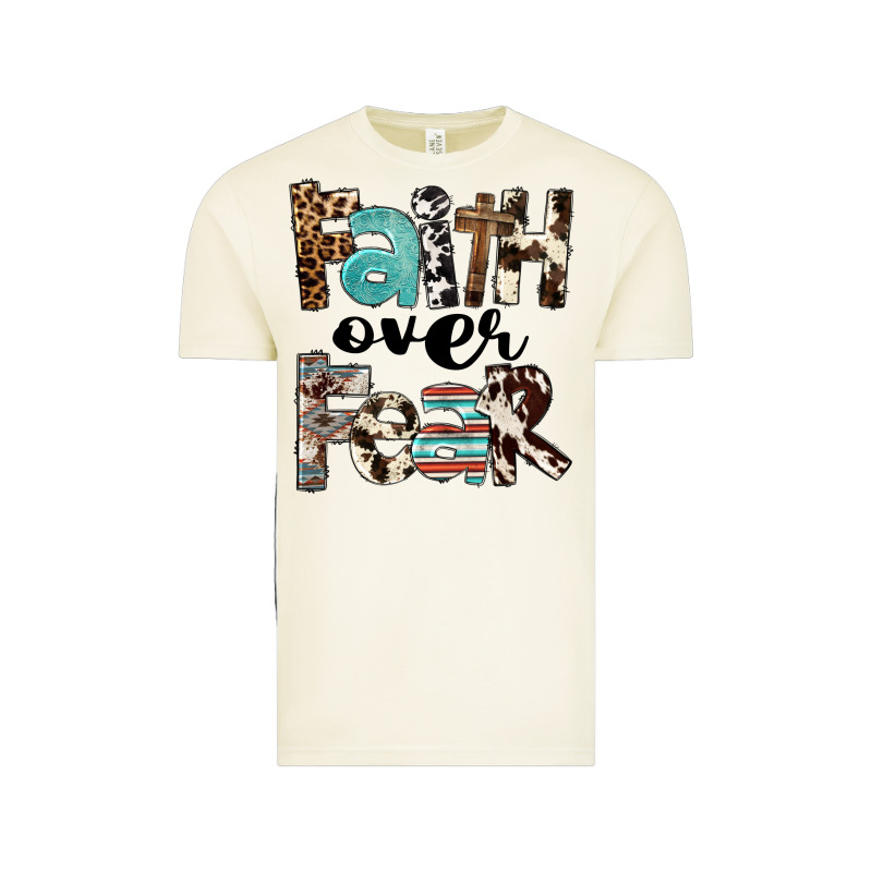 Western Faith Over Fear Vintage Tee by FaDigitalArtStudio | Teevron