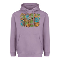 Lavender horseshoe leopard gemstone cactus background Heavyweight Hoodie - AdoDesignShop