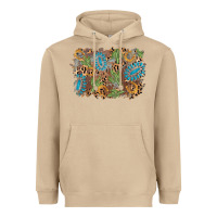 Mushroom horseshoe leopard gemstone cactus background Heavyweight Hoodie - AdoDesignShop