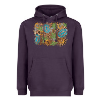 Plum horseshoe leopard gemstone cactus background Heavyweight Hoodie - AdoDesignShop