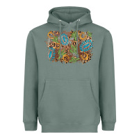 Sage horseshoe leopard gemstone cactus background Heavyweight Hoodie - AdoDesignShop