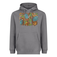 Storm horseshoe leopard gemstone cactus background Heavyweight Hoodie - AdoDesignShop
