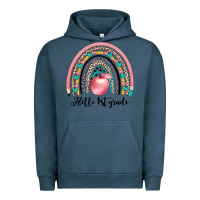 Pigment Midnight Navy hello 1 st grade Urban Hoodie - JahusDesignShop