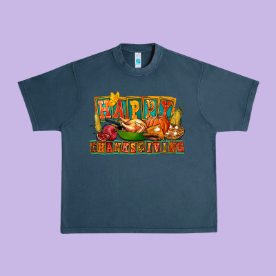 Happy Thanksgiving Urban Heavy Tee Designed By Fadigitalartstudio