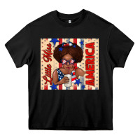 Black little miss america Heavy Core Tee - TumblerDesignByShophia