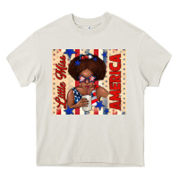 Cream little miss america Heavy Core Tee - TumblerDesignByShophia