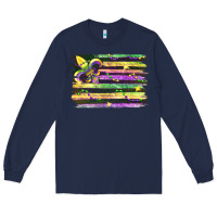 Navy mardi gras Long Sleeve Tee - FaDigitalArtStudio