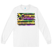 White mardi gras Long Sleeve Tee - FaDigitalArtStudio