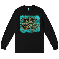 Black leopard turquoise Long Sleeve Tee - RanaPortraitStore