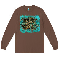 Chestnut leopard turquoise Long Sleeve Tee - RanaPortraitStore