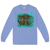Colony Blue leopard turquoise Long Sleeve Tee - RanaPortraitStore