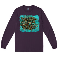 Plum leopard turquoise Long Sleeve Tee - RanaPortraitStore