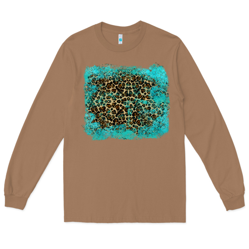 Leopard Turquoise Long Sleeve Tee by RanaPortraitStore | Teevron