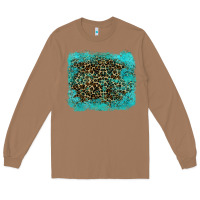 Toasted Coconut leopard turquoise Long Sleeve Tee - RanaPortraitStore