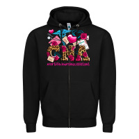 Black valentines day cna certified nursing assistant Zipper Hoodie - AdoDesignShop