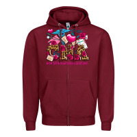 Burgundy valentines day cna certified nursing assistant Zipper Hoodie - AdoDesignShop