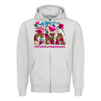 Dove Grey valentines day cna certified nursing assistant Zipper Hoodie - AdoDesignShop