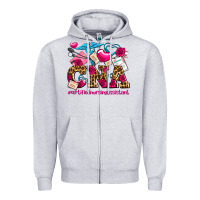 Heather Grey valentines day cna certified nursing assistant Zipper Hoodie - AdoDesignShop