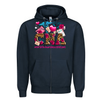 Navy valentines day cna certified nursing assistant Zipper Hoodie - AdoDesignShop