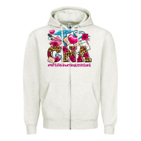 Oatmeal Heather valentines day cna certified nursing assistant Zipper Hoodie - AdoDesignShop
