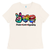 Bone Peace love equality LGBT+ Ladies Tee - CowGirlArtShop