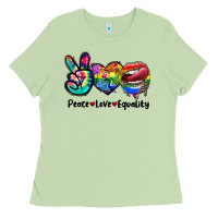 Matcha Peace love equality LGBT+ Ladies Tee - CowGirlArtShop