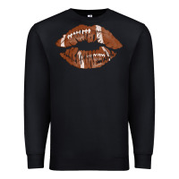 Black football lips Premium Sweatshirt - AdoDesignShop