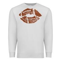 Dove Grey football lips Premium Sweatshirt - AdoDesignShop