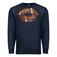 Navy football lips Premium Sweatshirt - AdoDesignShop